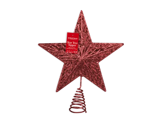 Red Glitter Star Tree Topper – Sprinkle of Magic