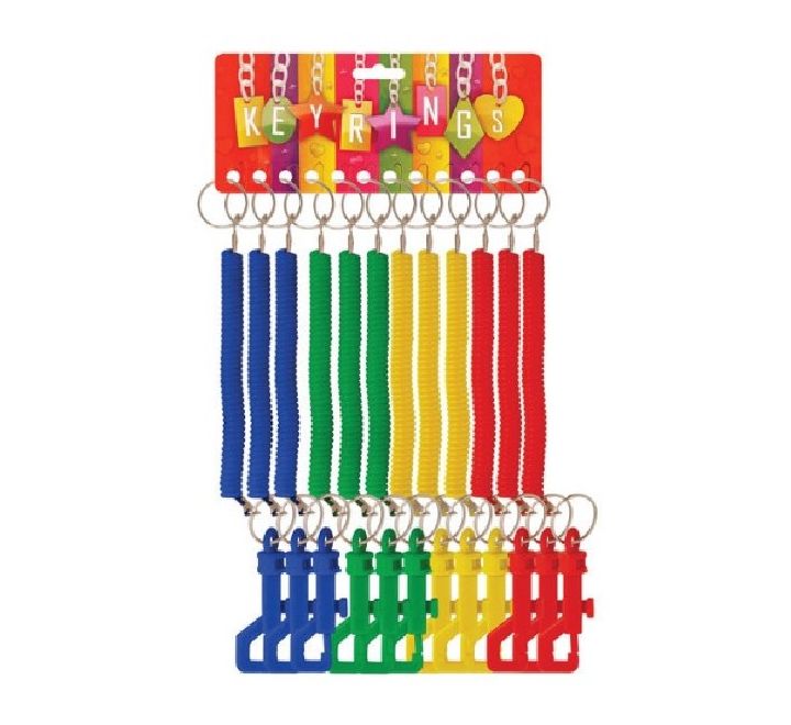 4ASST COLOURS SPIRAL KEYCHAIN – Sprinkle of Magic