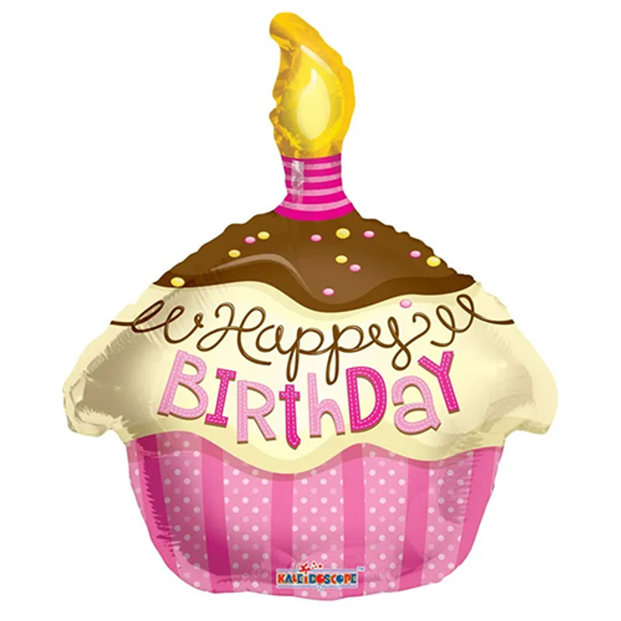 Pink Birthday Cupcake Balloon