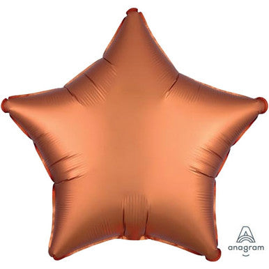 Amber Orange Satin Star Balloon