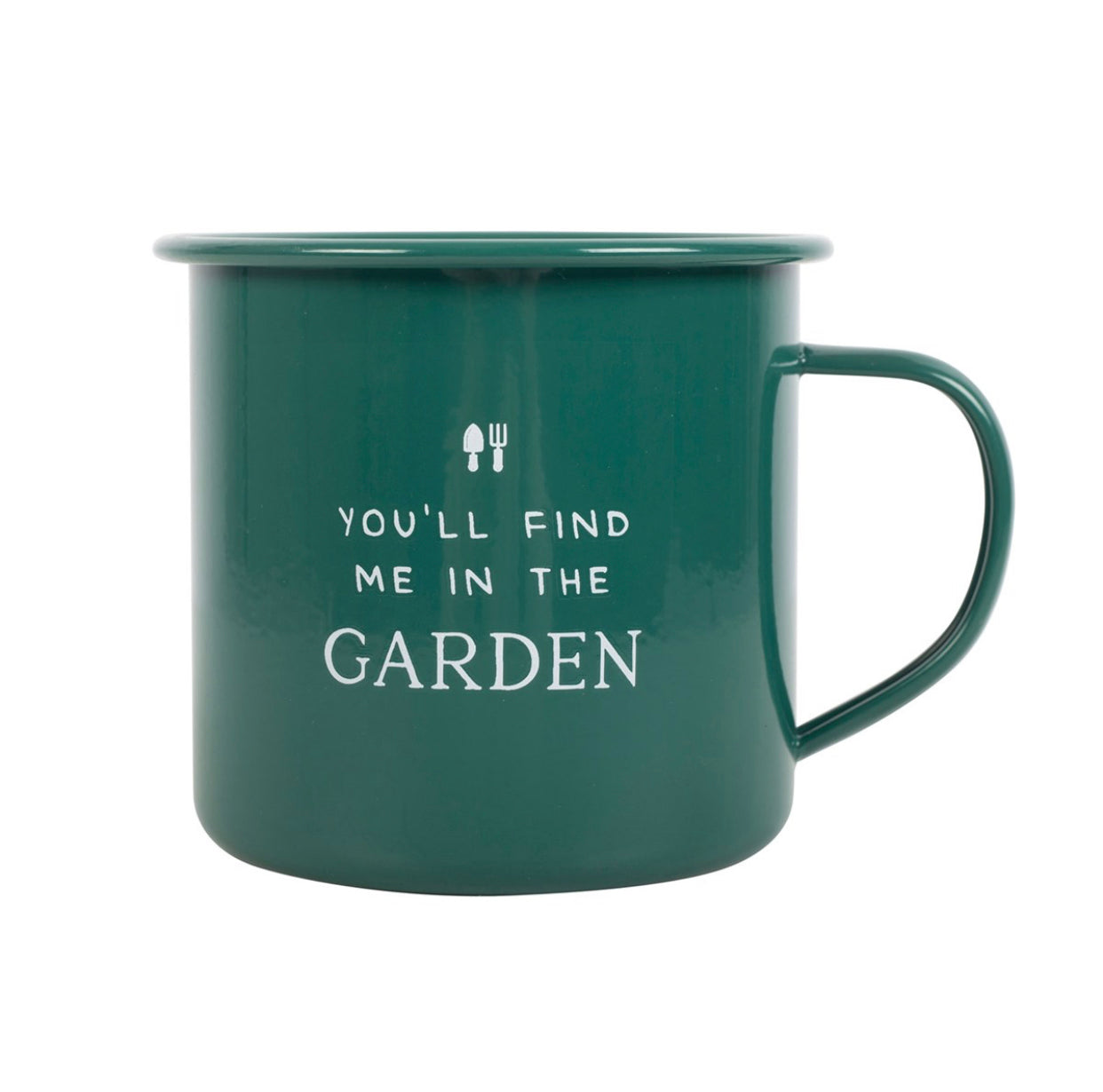 Find Me In The Garden Enamel Mug