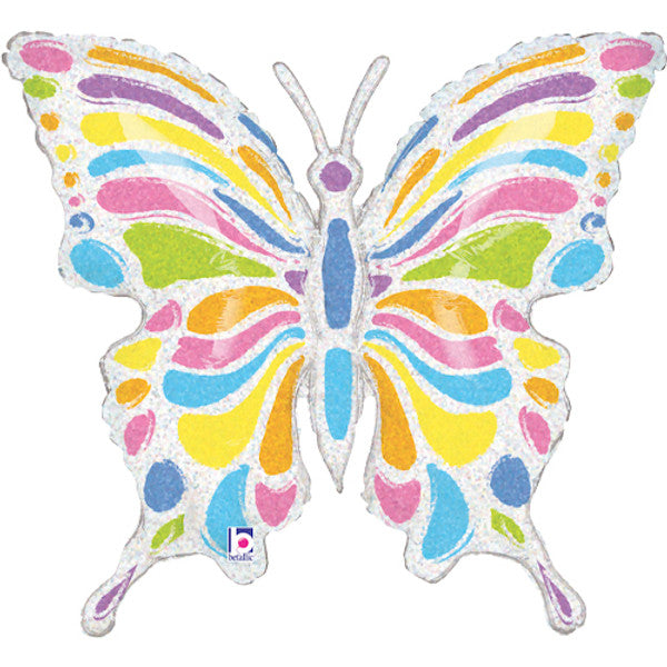 Pastel Butterfly Holographic Foil Balloon