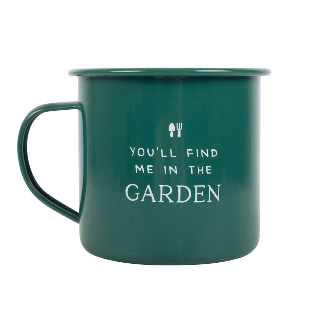 Find Me In The Garden Enamel Mug