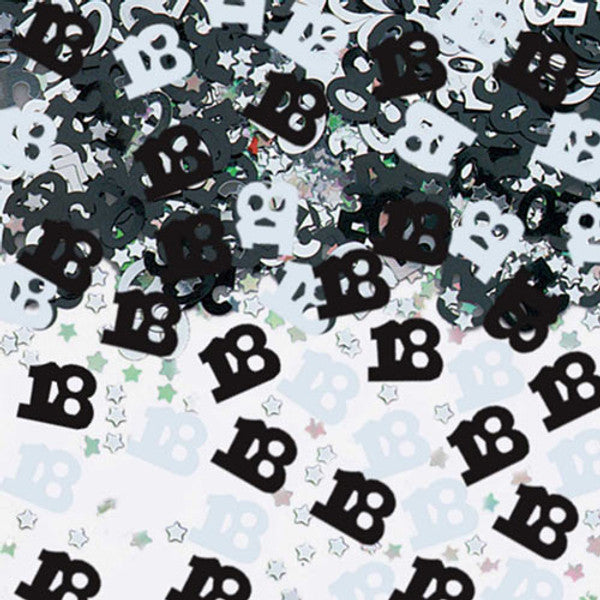 Black & Silver 18 Metallic Confetti (14g)