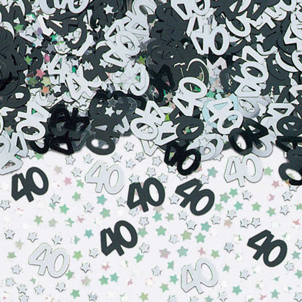 Black & Silver 40 Metallic Confetti (14g)