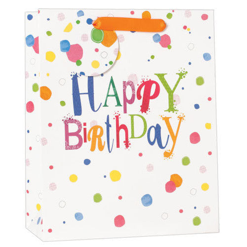 Medium Happy Birthday Spots Gift Bag