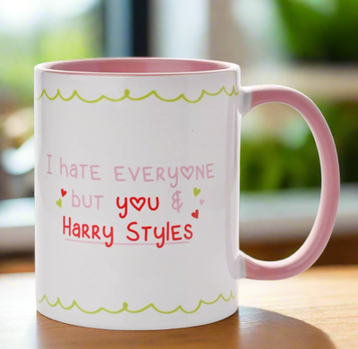 I Hate Everyone Pink Harry Styles Mug