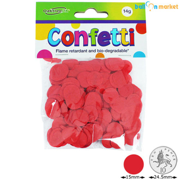 Red Circle Tissue Paper Confetti (14g)