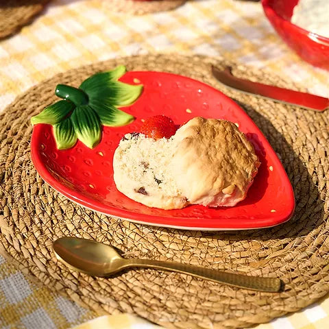 Cottage Garden Strawberry Shaped Plate