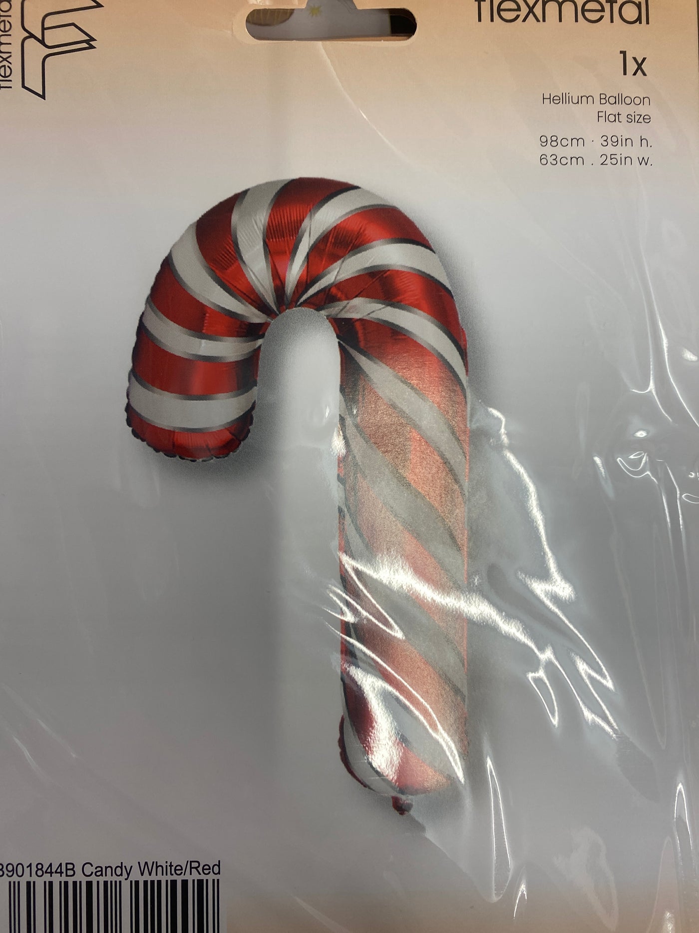 Red & White Striped Candy Cane Balloon