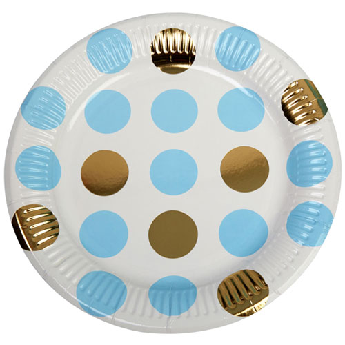 Pattern Works Blue Dots Paper Plates (8)