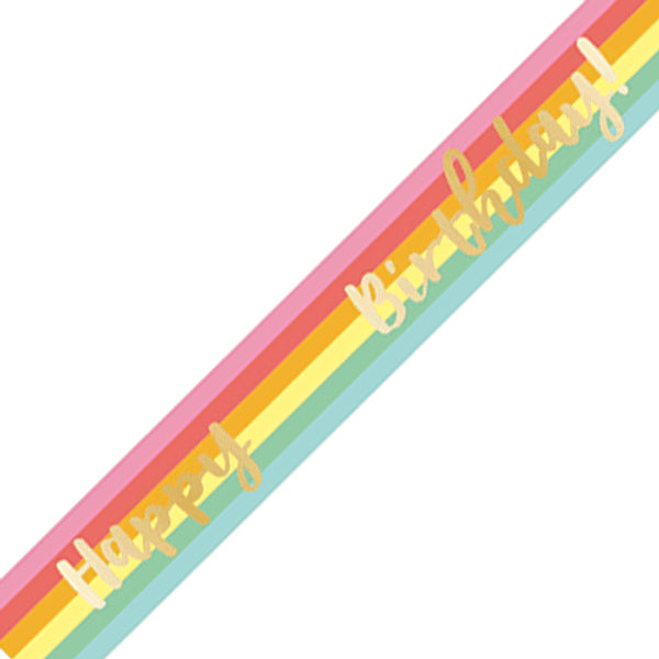 Pastel Rainbow Add An Age Birthday Banner - 1.8m