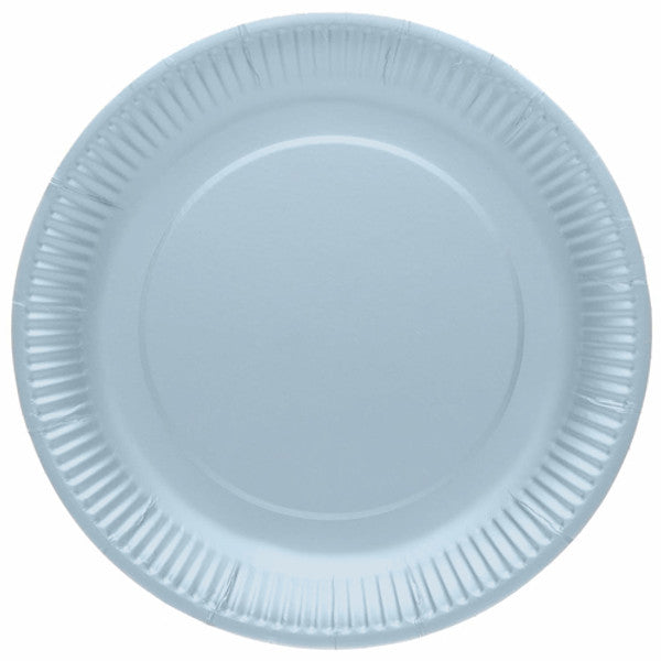 Clear Sky Blue Paper Plates (8)