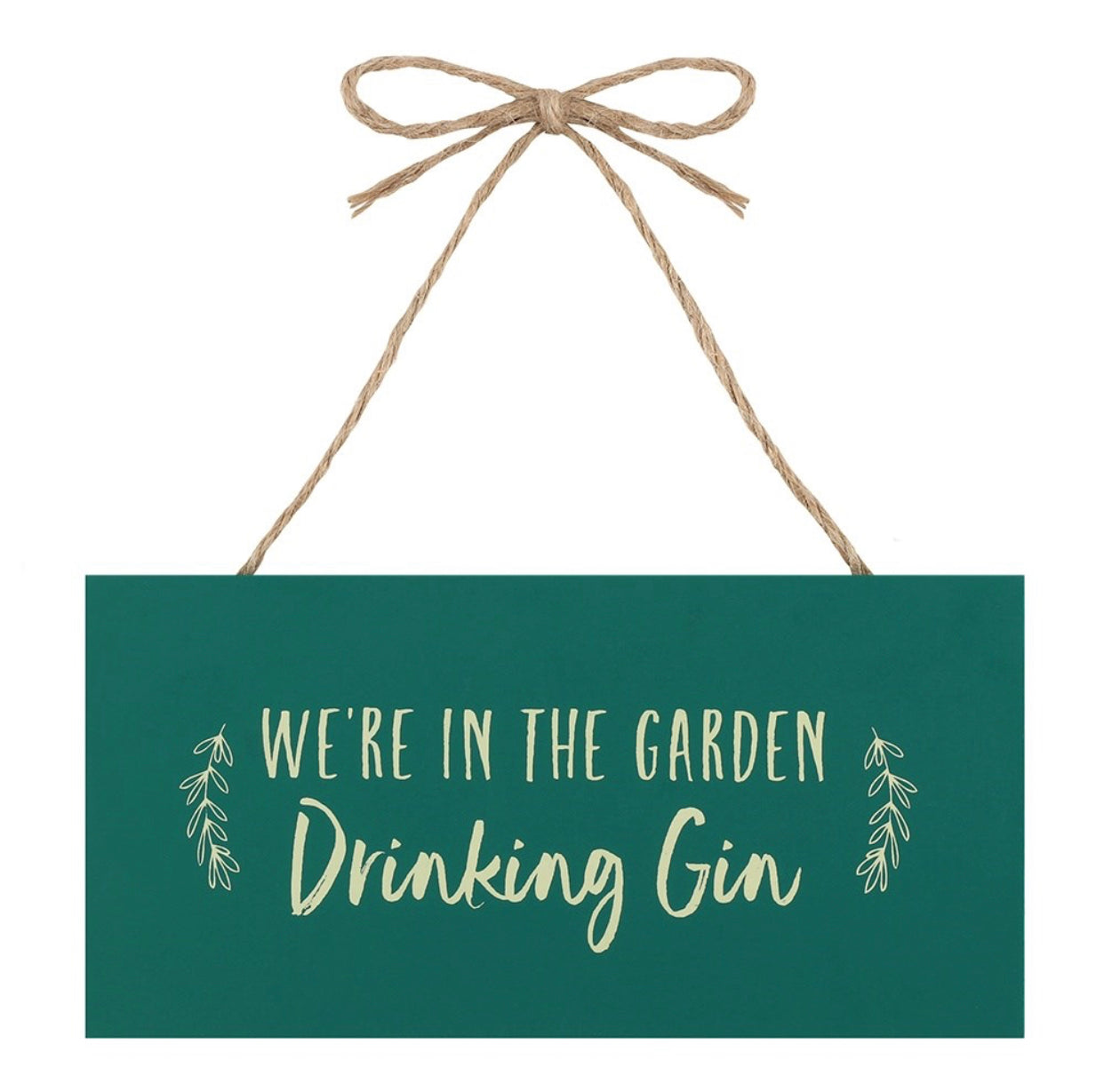 Garden Drinking Gin Hanging Sign