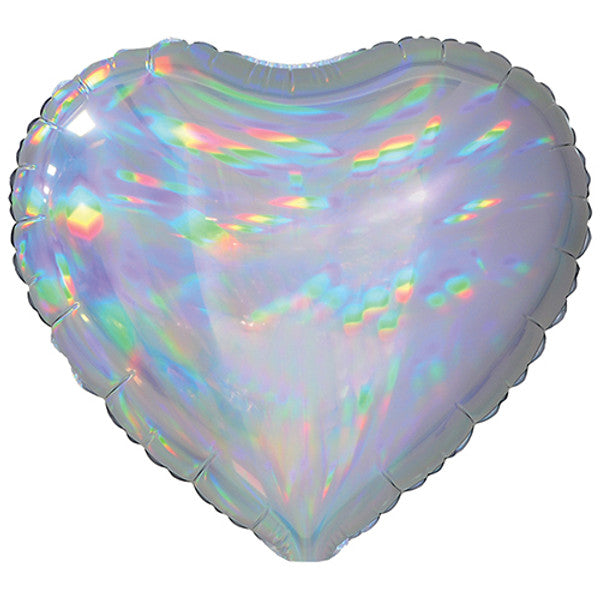 Iridescent Silver Heart Balloon