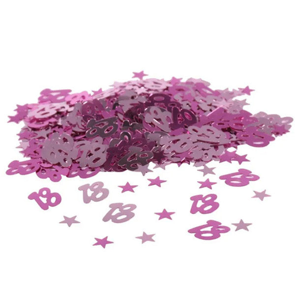 Pink Mini Stars 18 Metallic Confetti (14g)