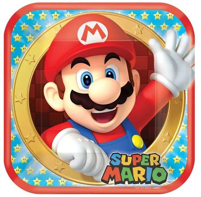 Super Mario Paper Plates