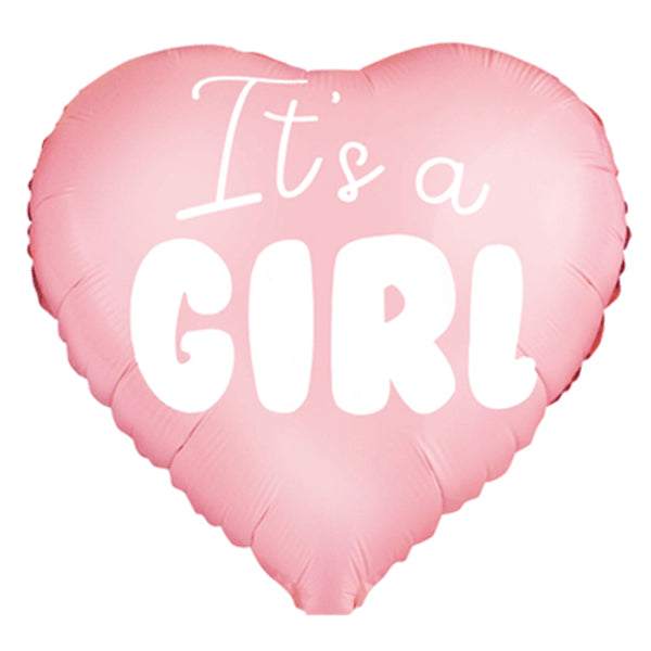 It's A Girl Pink Heart Balloon