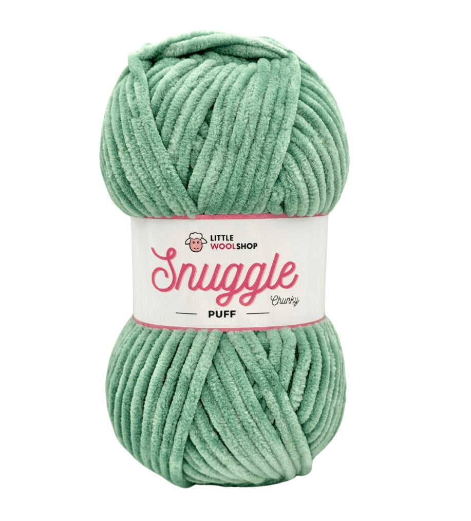 LittleWoolShop Snuggle Puff Chenille Chunky - Matcha Smoothie ...