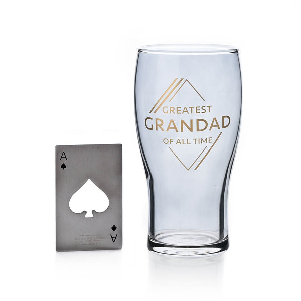 Hotchpotch Orion Beer Glass & Opener Grandad