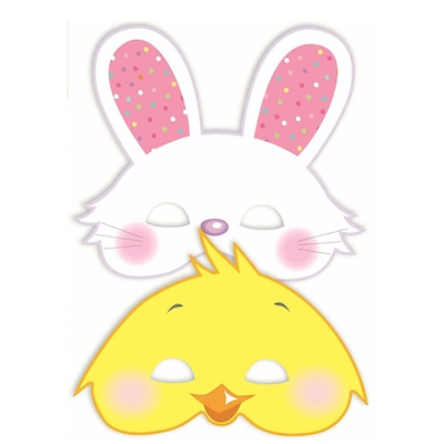 Easter Bunny and Chick Masks (6) – Sprinkle of Magic