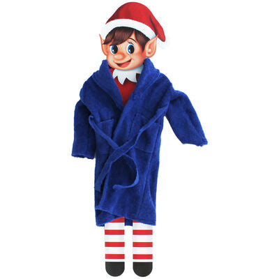 Naughty Elf Blue Dressing Gown