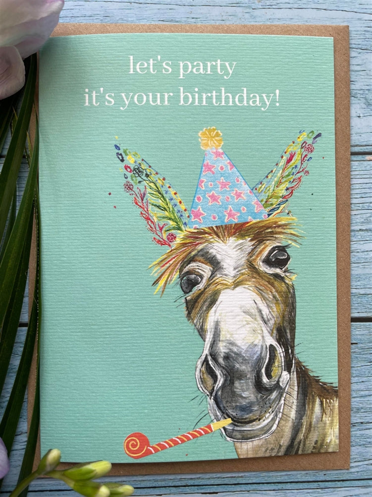 Birthday Party Donkey Card