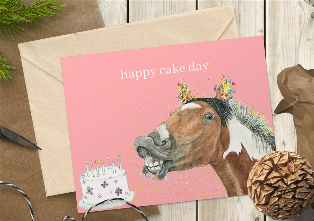 Cake Day Horse Card