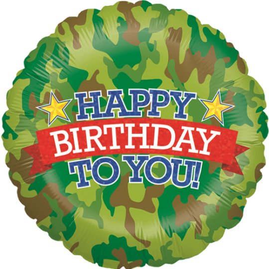 Birthday Camouflage Balloon