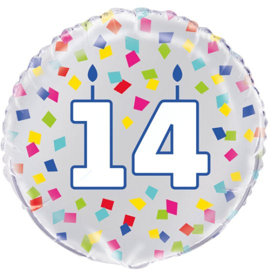 14th Birthday Confetti Balloon