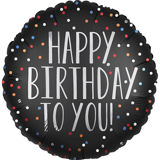 Happy Birthday To You Dots Balloon