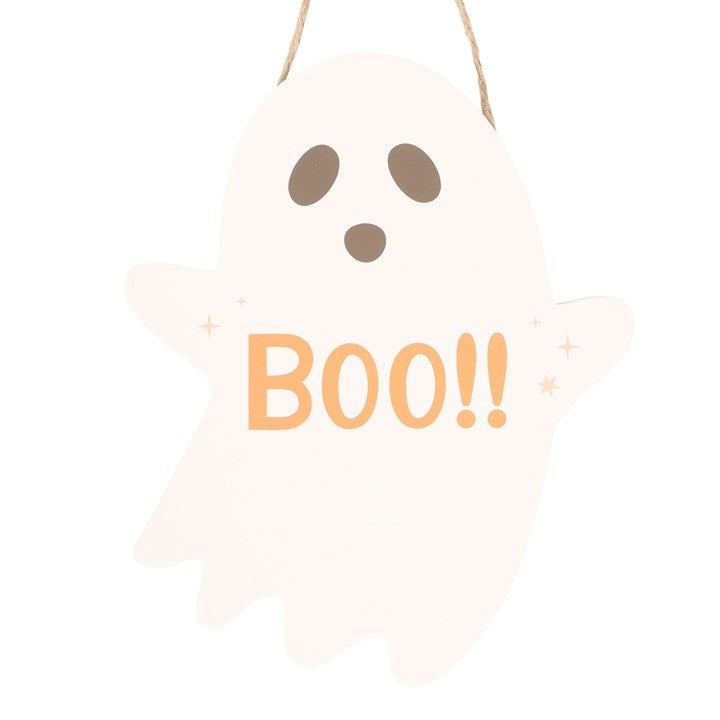 Ghost Shaped Hanging Sign - 20cm