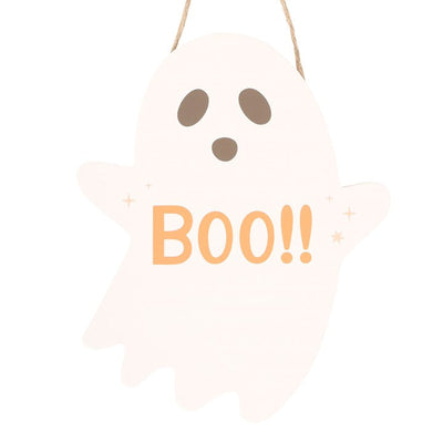 Ghost Shaped Hanging Sign - 20cm