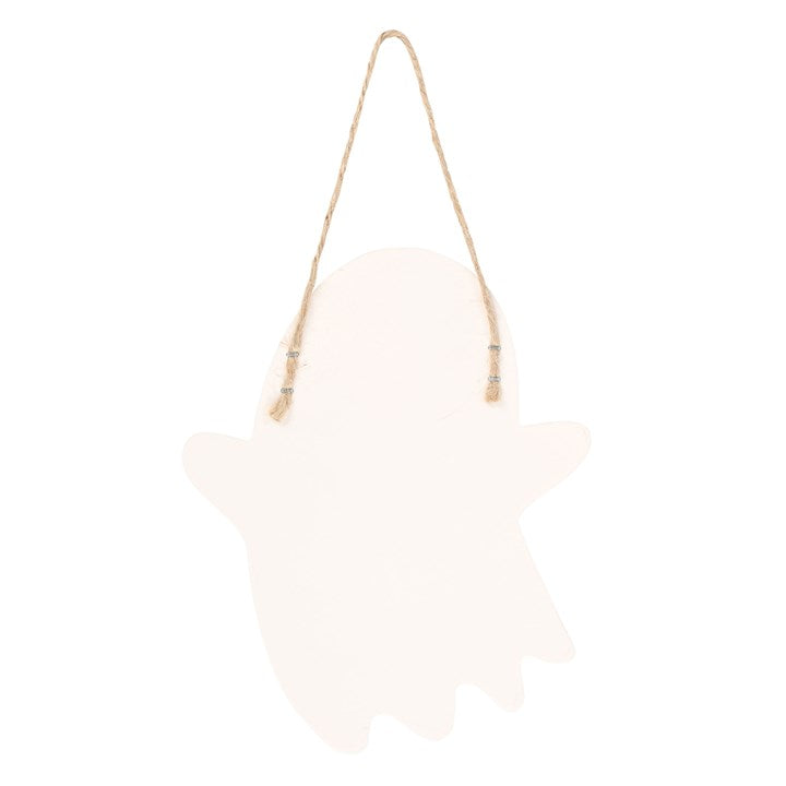 Ghost Shaped Hanging Sign - 20cm