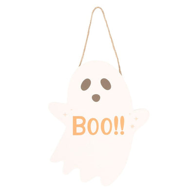 Ghost Shaped Hanging Sign - 20cm