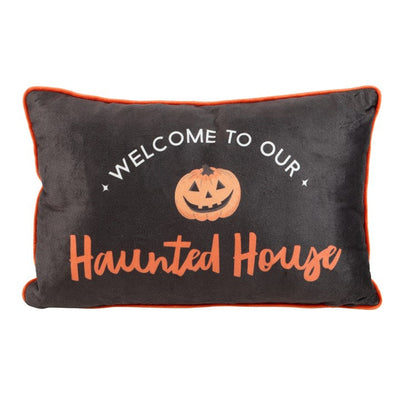 Rectangular Haunted House Pumpkin Cushion