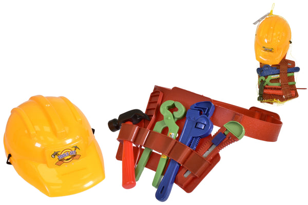 Plastic Construction Helmet With Tools