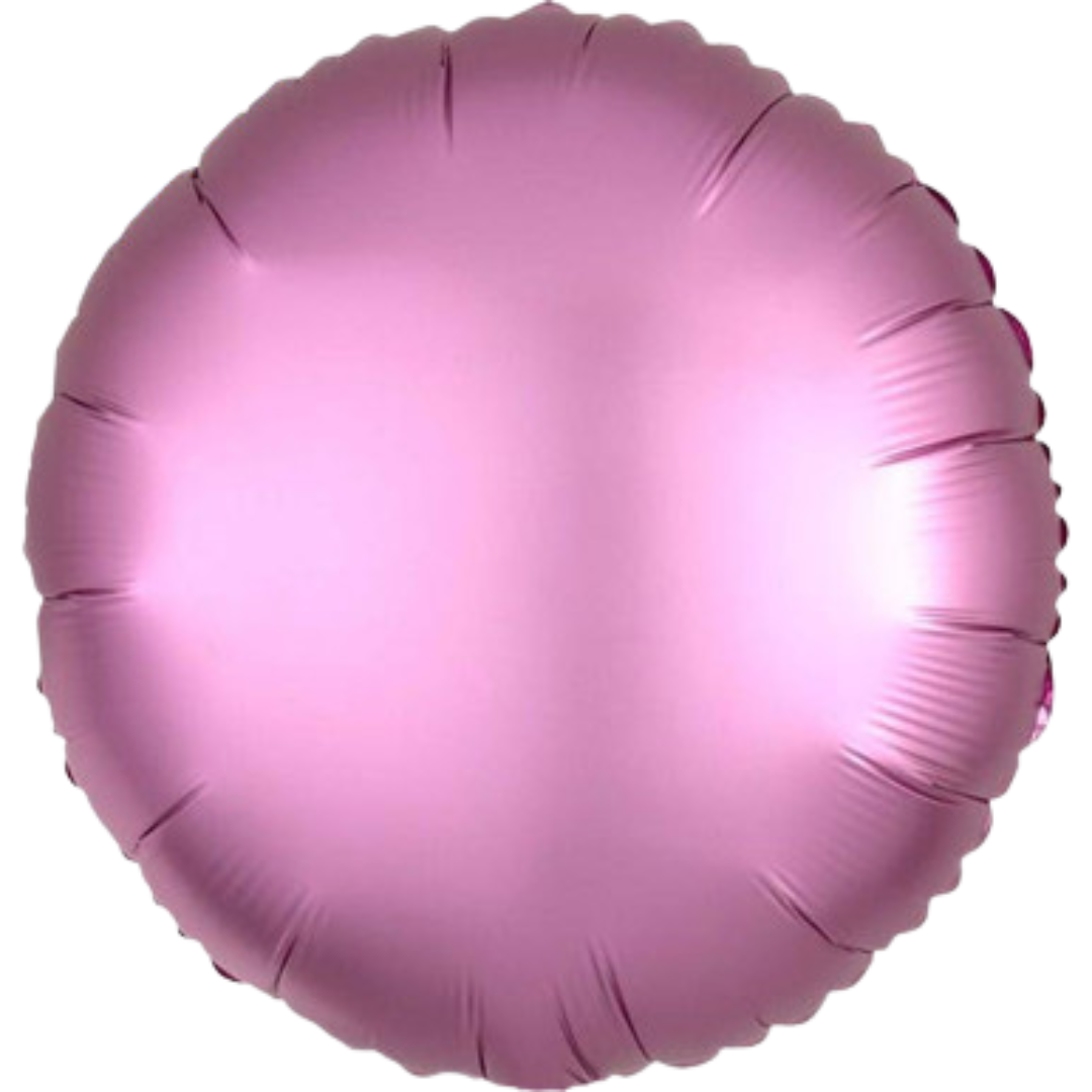 Flamingo Pink Satin Round Balloon