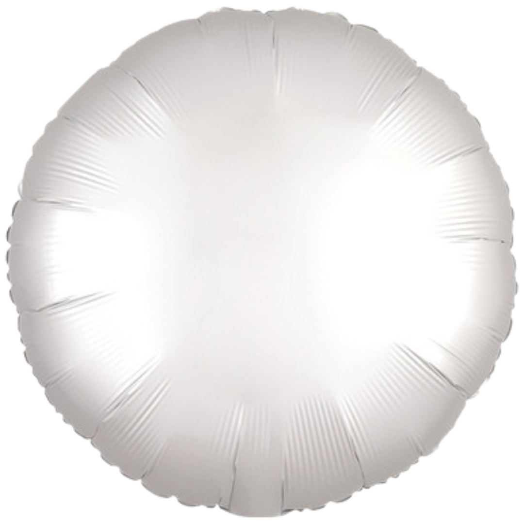 White Silk Round Balloon