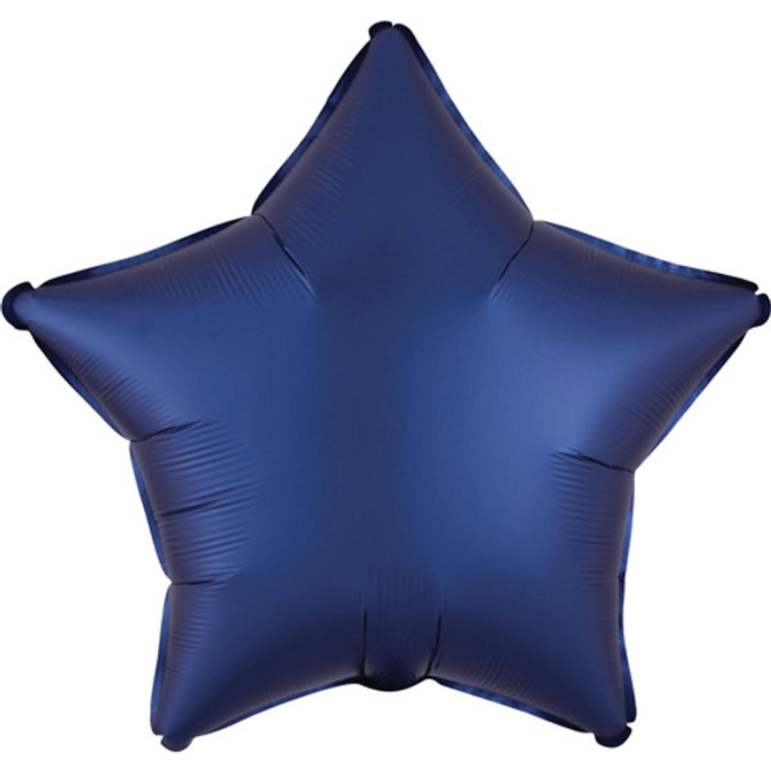 Navy Blue Satin Star Balloon