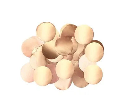 10mm Satin Pearl Rose Gold Foil Confetti (14g)