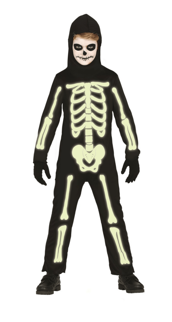 Glow In The Dark Skeleton Children Costume