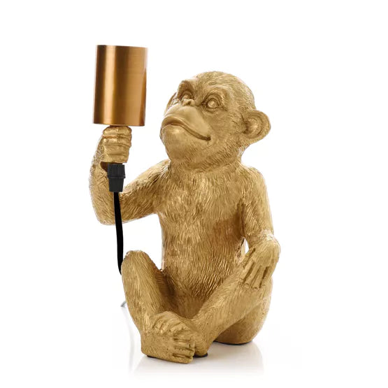 Gold Finish Monkey with Bulb Light