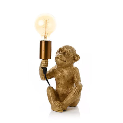 Gold Finish Monkey with Bulb Light