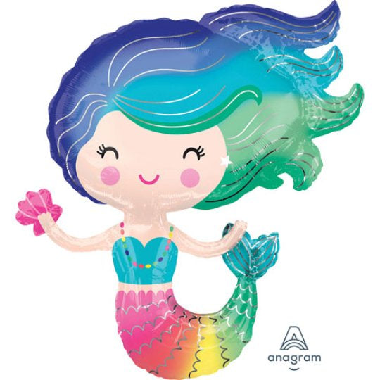 Mermaid Rainbow Supershape Balloon