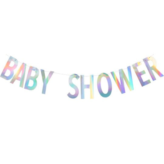 Baby Shower Iridescent Banner