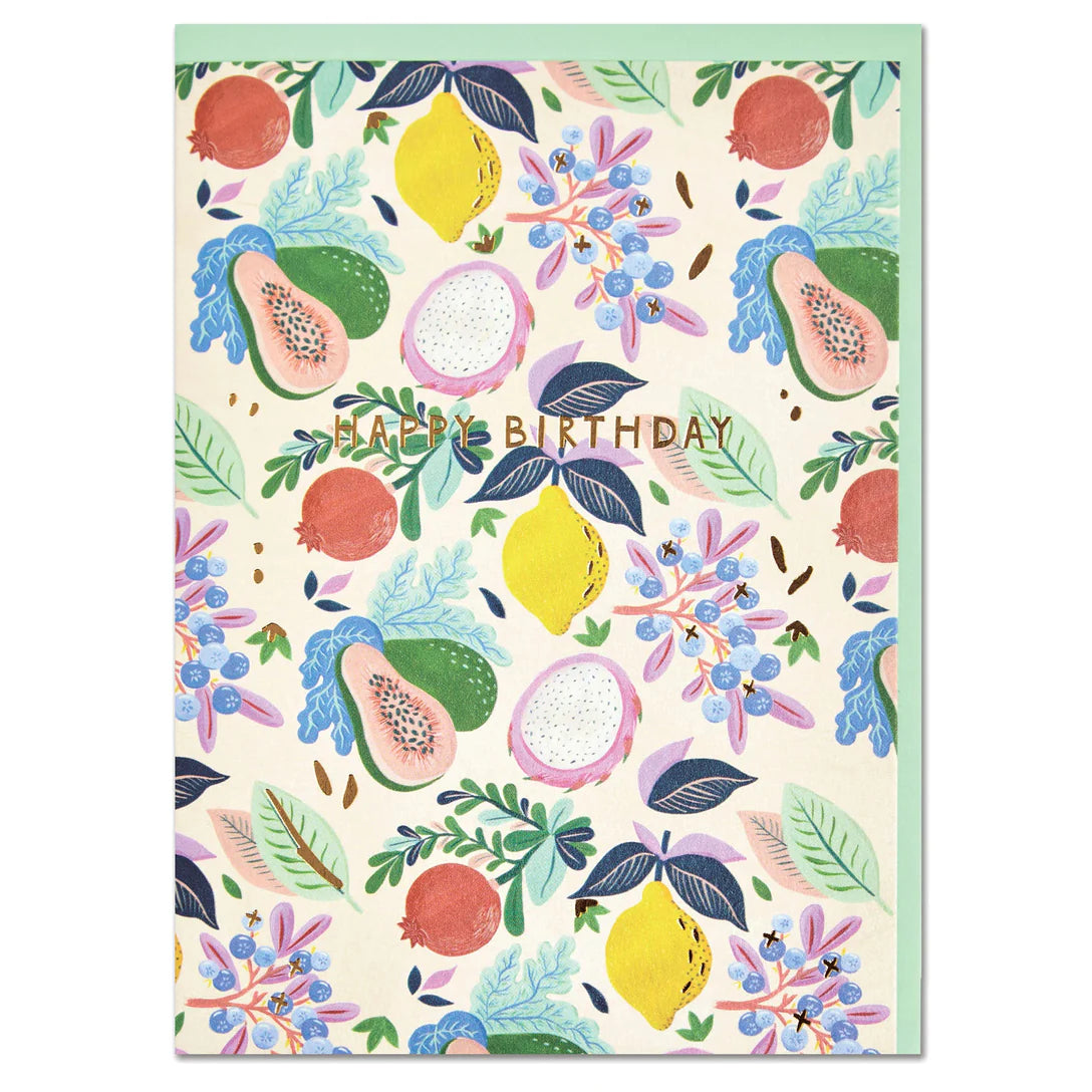 Tropical Fruit Birthday Card