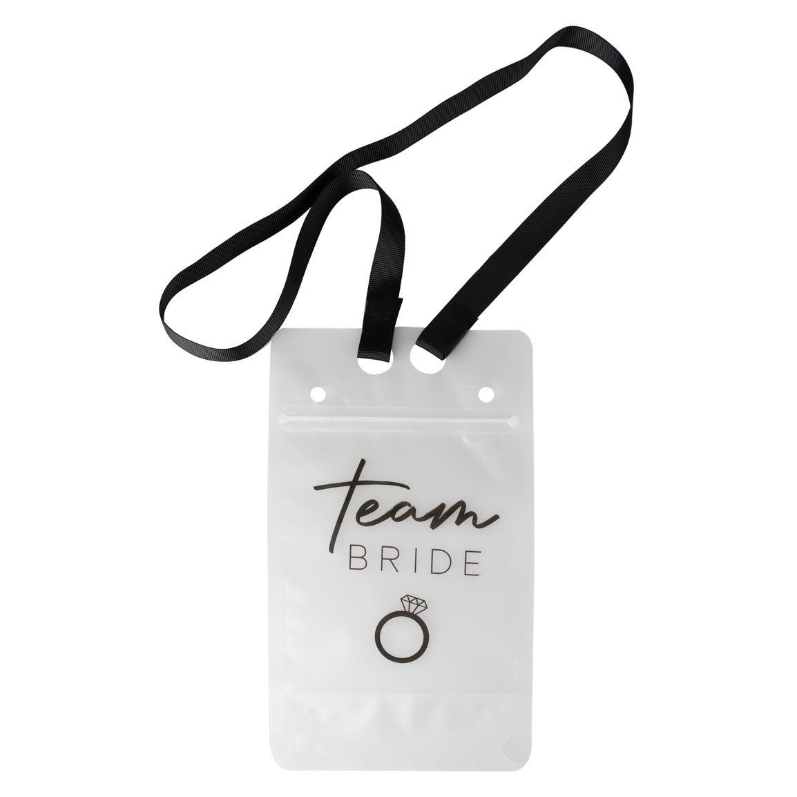 Team Bride Hen Party Drink Pouch with Straw and Lanyard