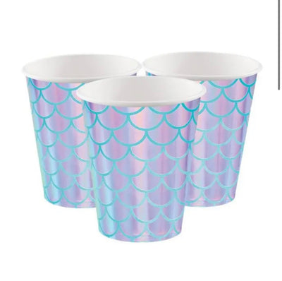 Mermaid Shine Iridescent Paper Cups