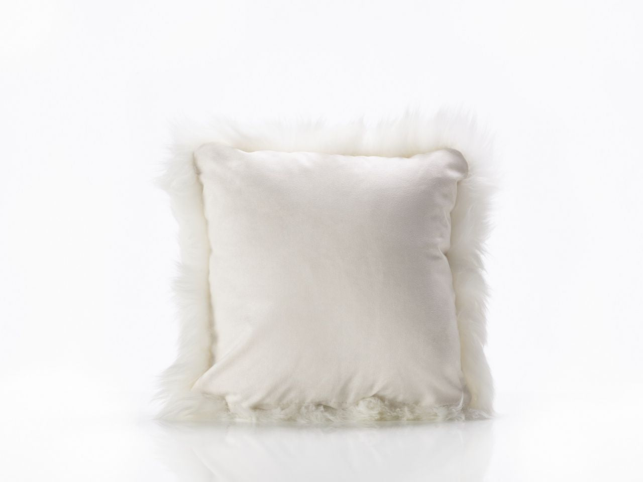 Ivory Sheepskin Cushion